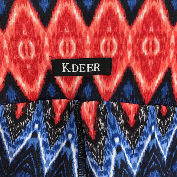 K Deer Womens XS Capri Length Active Leggings Chevron Striped Yogo Gym Stretch - Picture 3 of 5